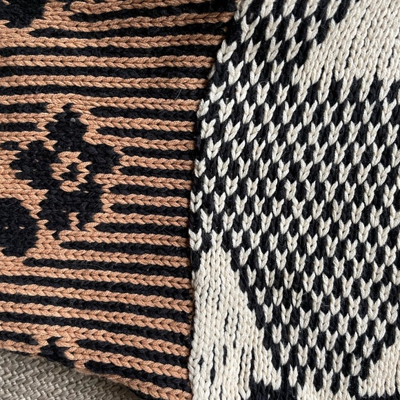 New! Free People Black and Tan Knit Cardigan - Picture 5 of 5